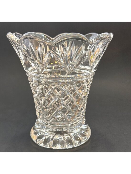 Waterford Other - Marquis Waterford Honour Crystal Vase Flared Scalloped Rim Diamond Cut Germany